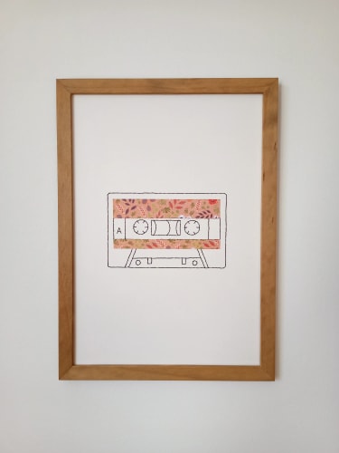 cassette · affiche brodée