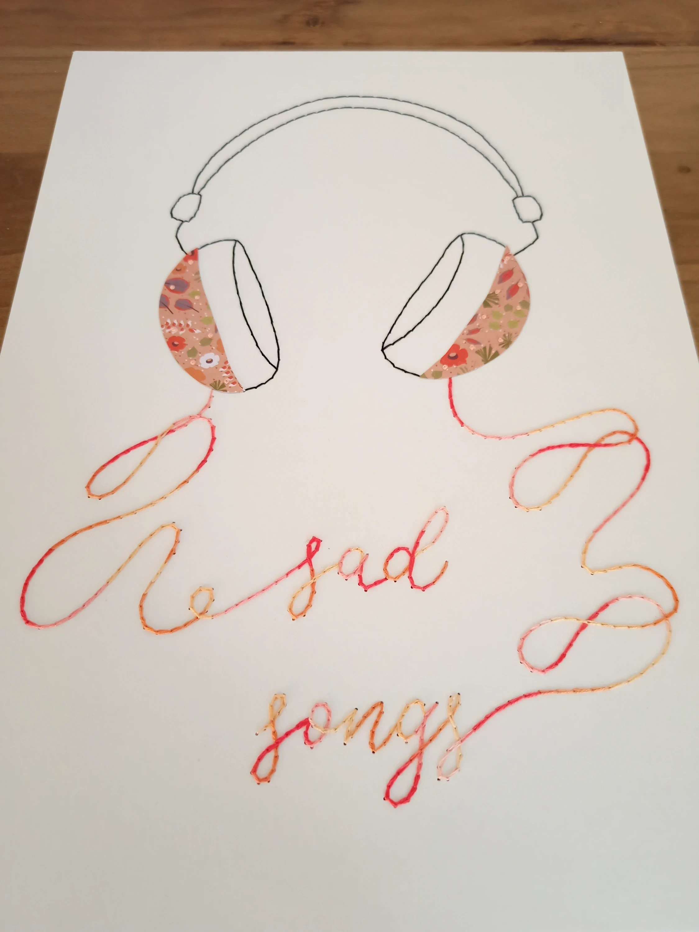 sad songs · affiche brodée
