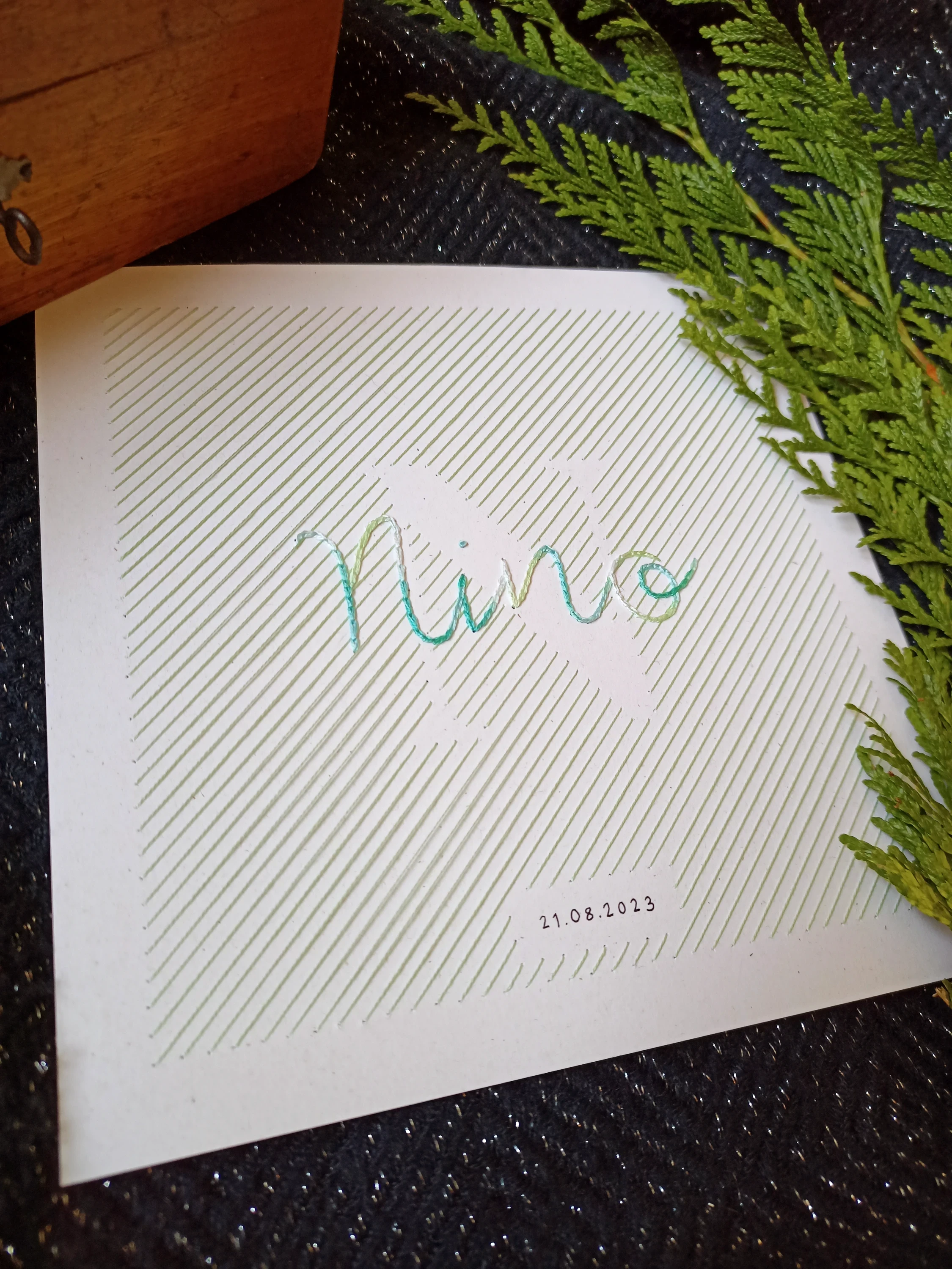 broderie personnalisée · prénom + initiale