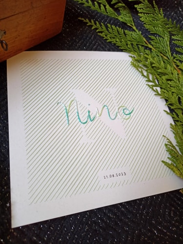 broderie personnalisée · prénom + initiale