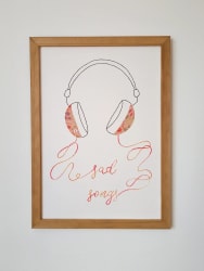 sad songs · affiche brodée