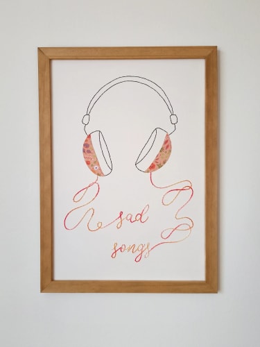 sad songs · affiche brodée