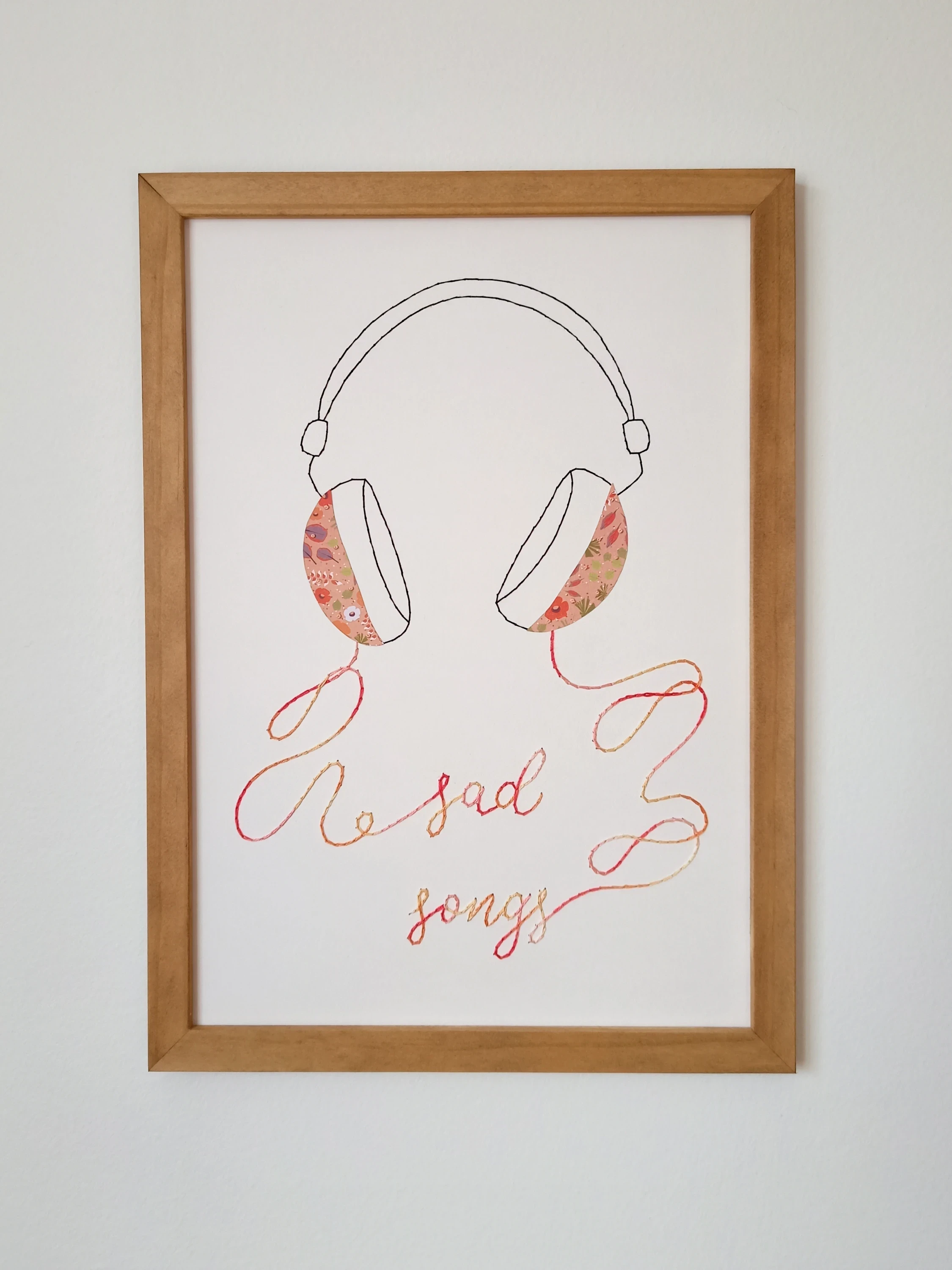 sad songs · affiche brodée