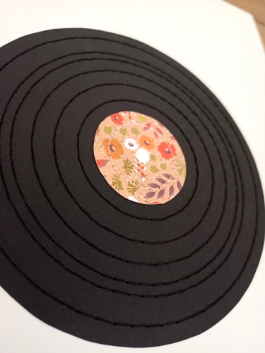 vinyle · affiche brodée