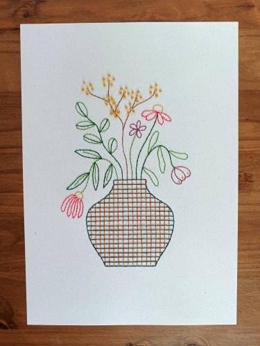 le bouquet · modèle pdf de broderie sur papier