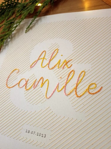 broderie personnalisée · prénoms + esperluette