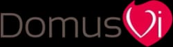 Logo de Demus, avec un cœur rouge stylisé