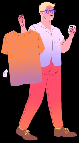 Illustration d'un commerçant