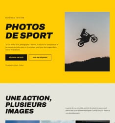 Capture du site présentant un projet