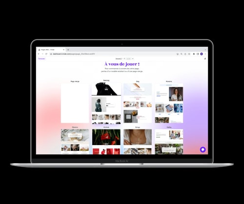 Modèle de page vitrine Vivlab