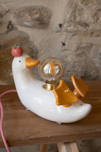 Lampe canard tomate