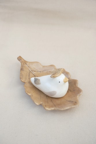 Coupelle feuille avec canard