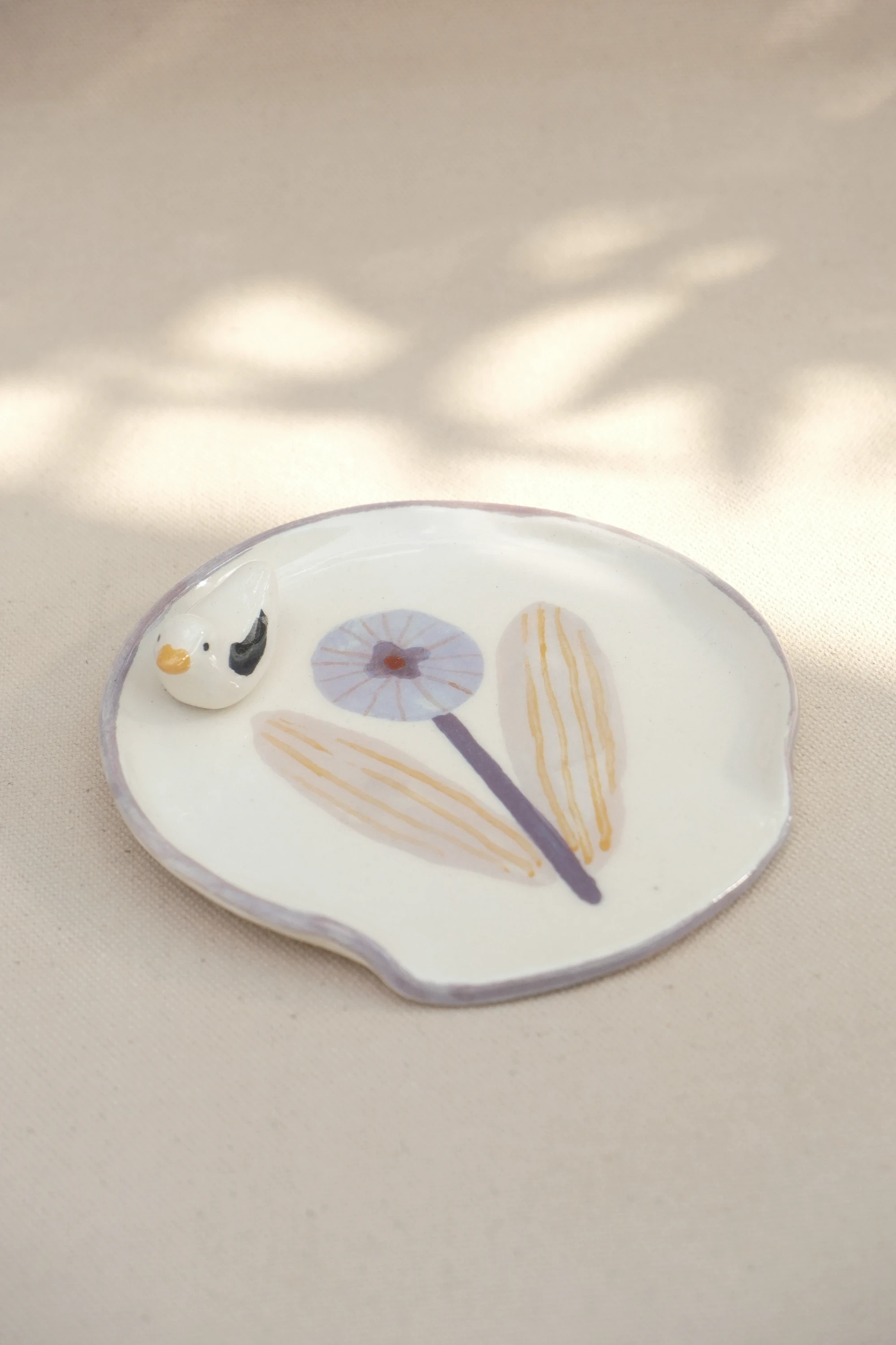 Repose cuillère fleur violette