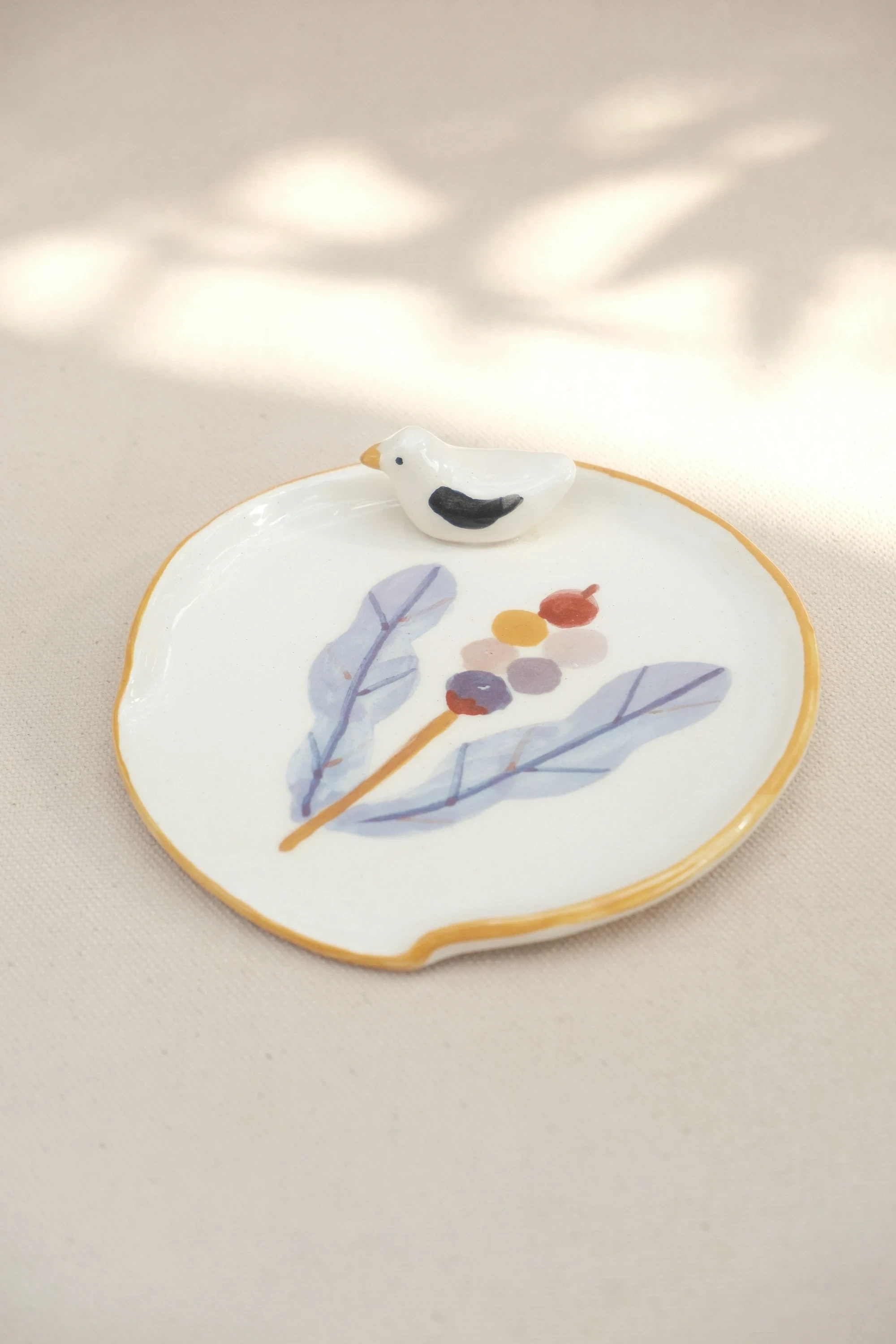 Repose cuillère fleur jaune