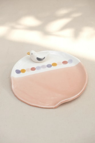 Repose cuillère rose