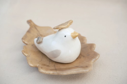 Coupelle feuille avec canard