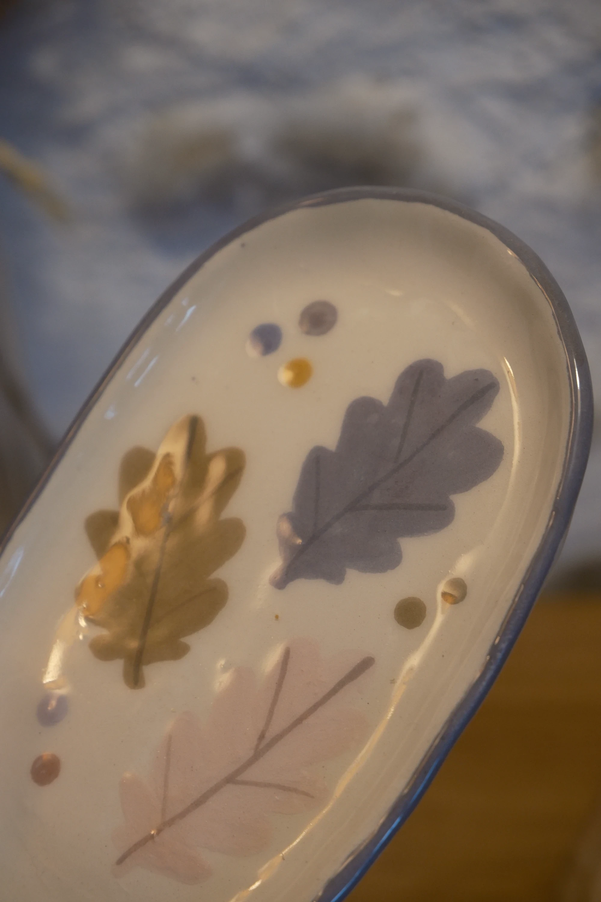 Porte savon feuilles