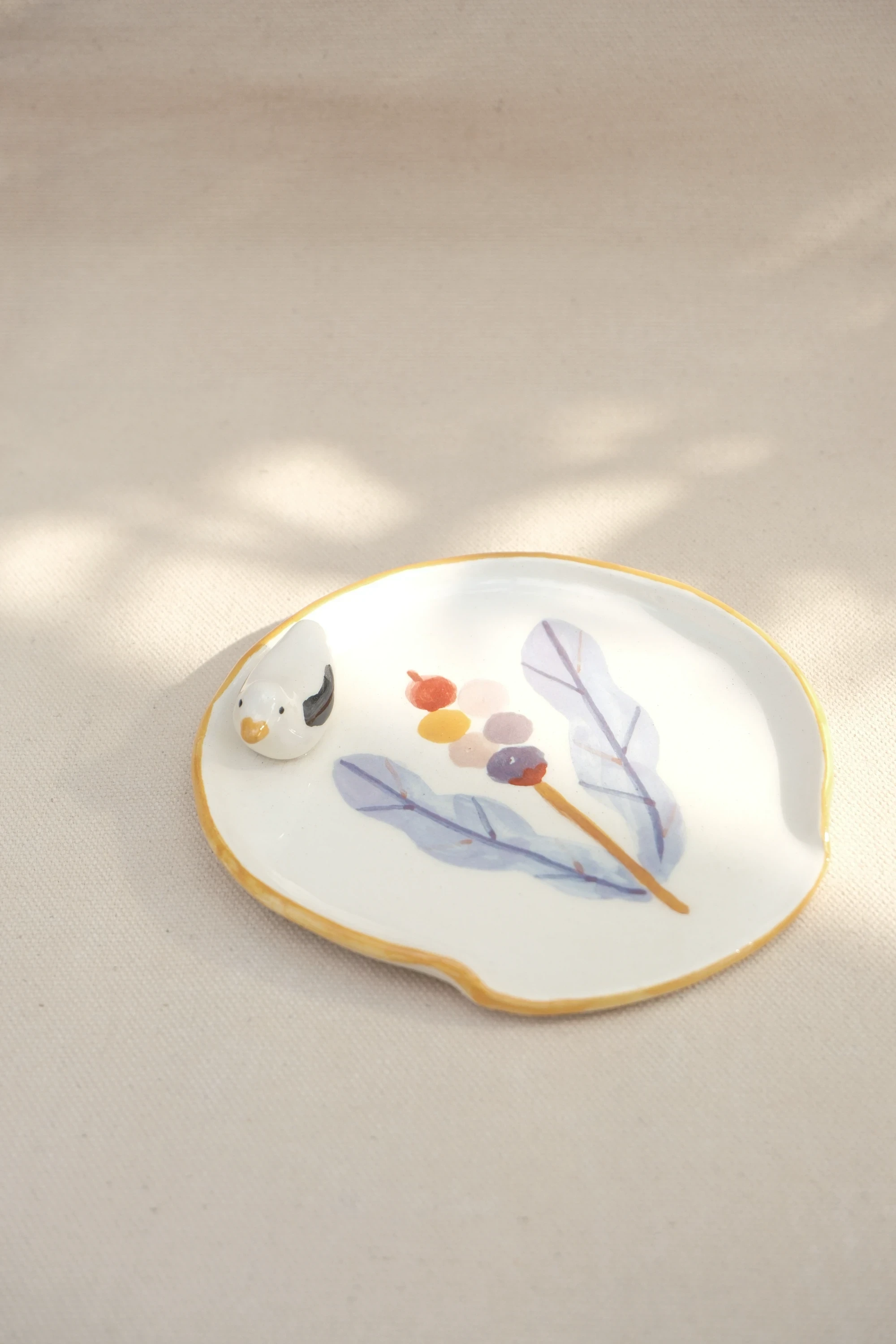 Repose cuillère fleur jaune