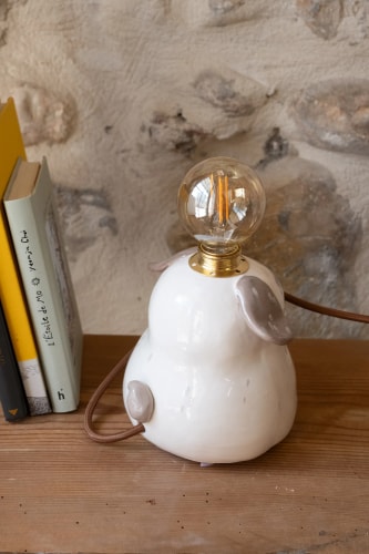 Lampe chien marron