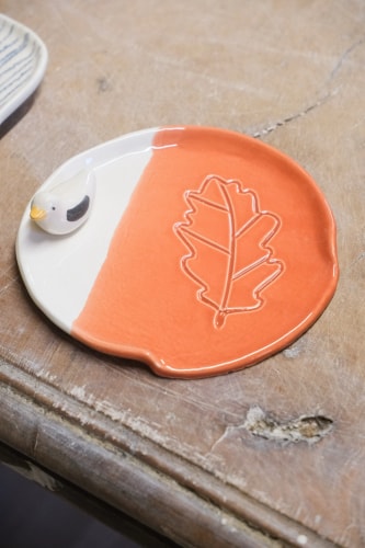 Repose cuillère feuille d'automne