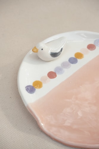 Repose cuillère rose