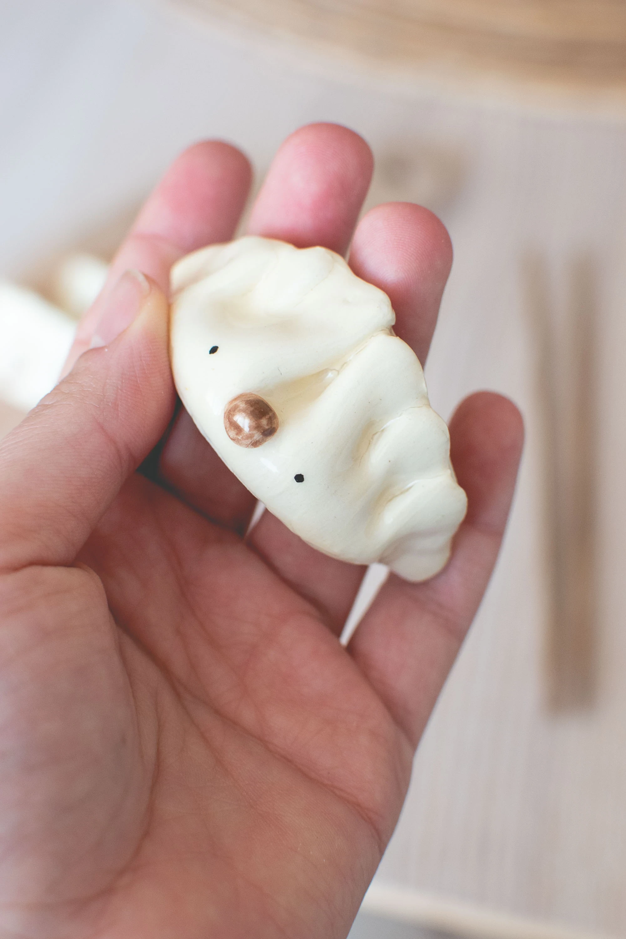 Gyoza grandeur nature