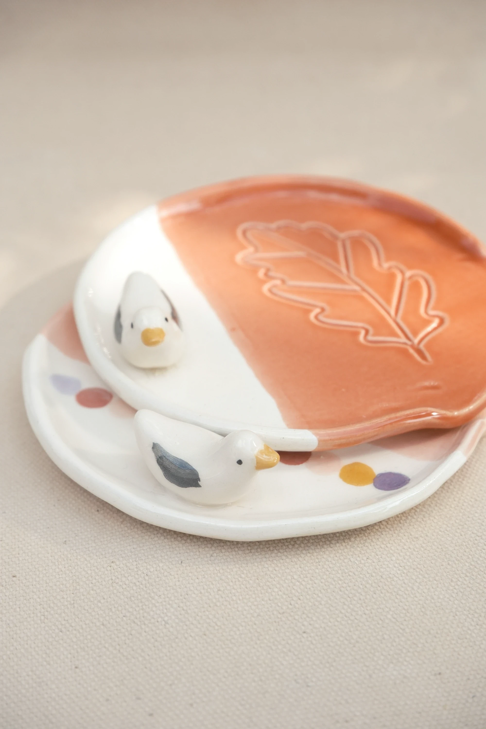 Repose cuillère feuille d'automne