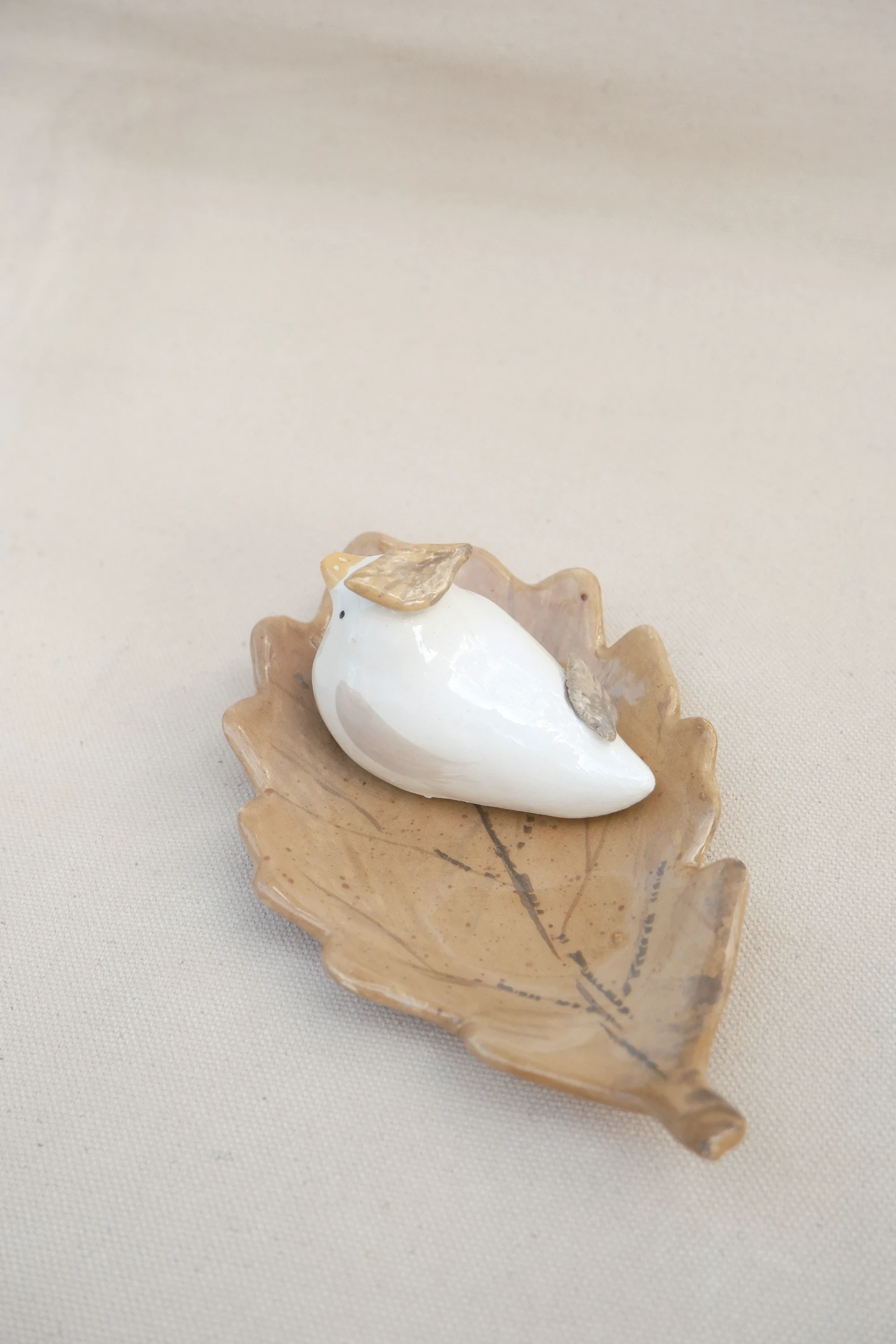 Coupelle feuille avec canard