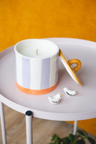 Bougie "Linge au soleil" 220g + Mystery bird