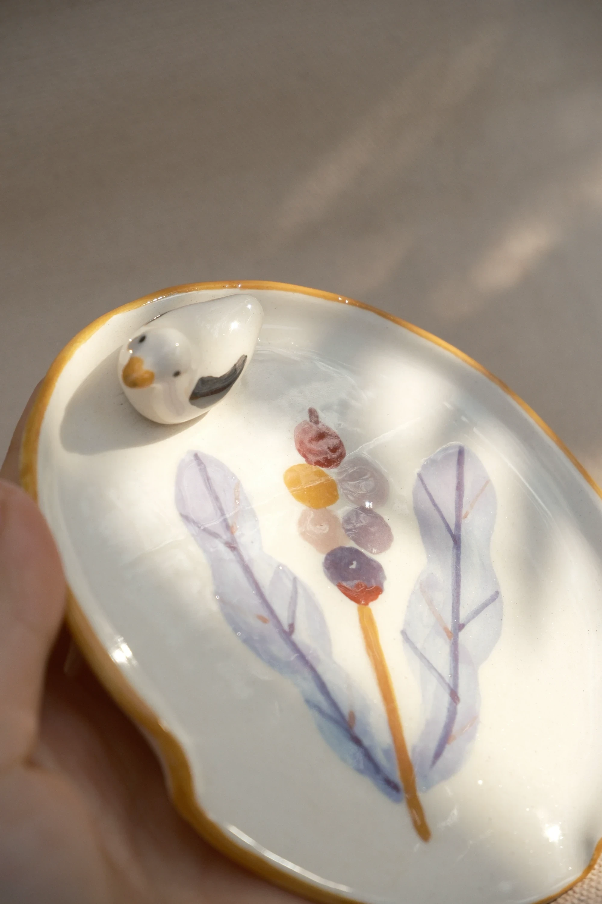 Repose cuillère fleur jaune