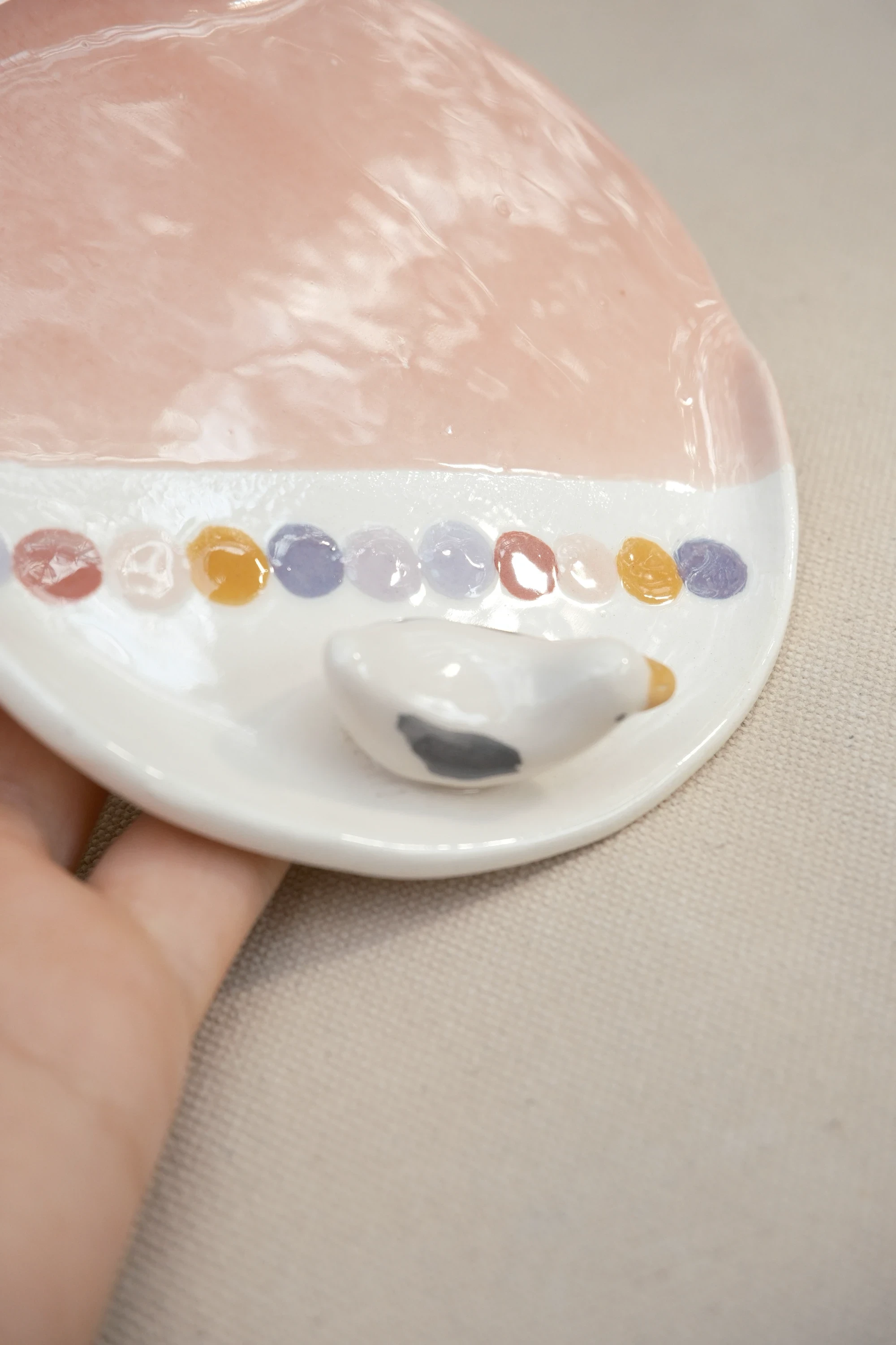 Repose cuillère rose