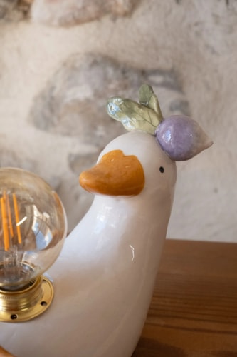 Lampe canard radis violet