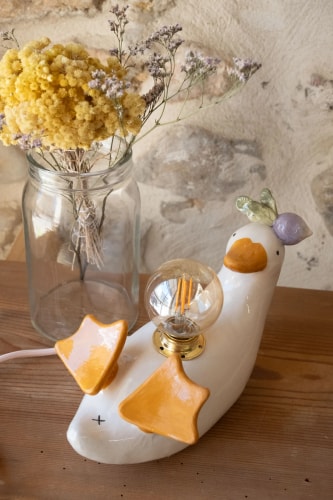 Lampe canard radis violet
