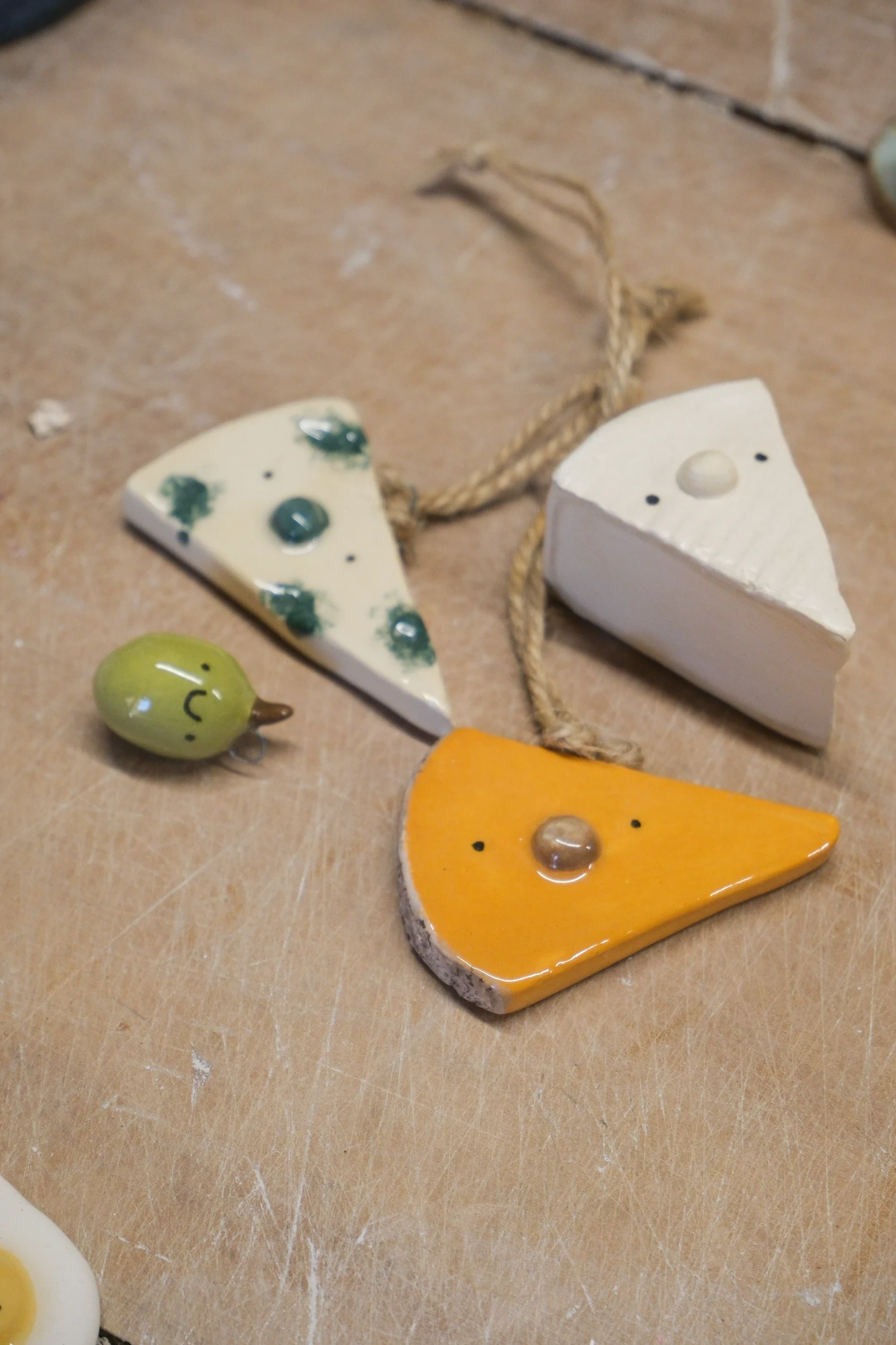 Décorations sapin "fromages"