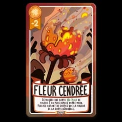 Carte de jeu "Boxeur crustacé" avec une valeur d'attaque de 3. L'illustration montre une créature rose ressemblant à un coquillage. Texte : "Révélez une carte de votre main. Si sa valeur est de 3...".