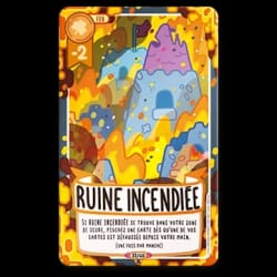 Carte de jeu Hippopo-crâne montrant des crânes d'hippopotame dans un décor de jungle. Valeur 3, avec un texte expliquant l'effet de défausse pour ajouter de la valeur au score total.