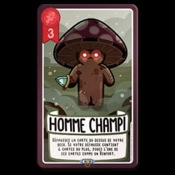 Carte de jeu « Multicrabe » illustrant une pile de quatre crabes guerriers colorés. Le texte indique une capacité spéciale permettant de jouer une deuxième carte soutien et bloque les renforts.