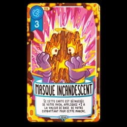 Carte de jeu « Multicrabe » illustrant une pile de quatre crabes guerriers colorés. Le texte indique une capacité spéciale permettant de jouer une deuxième carte soutien et bloque les renforts.