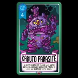 Carte de jeu illustrée montrant des poissons cuisinés, nommée Poissonnet coûteux, avec un coût de -1 et un effet de défausse pour récupérer une carte.