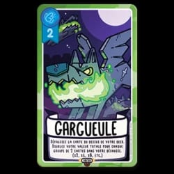 Carte à jouer "Bourlingueur" avec un personnage à la barre d'un navire sous une pluie battante. Coût 3, capacité spéciale permettant de récupérer une carte Soutien de valeur 2 dans son deck.