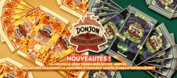 Image promotionnelle annonçant les points de fidélité sur un site. On voit des pièces dorées avec une main tenant une carte, entourées de cartes à collectionner illustrées sur fond coloré.