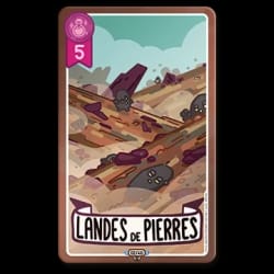 Carte de jeu illustrant un chat guerrier nommé Pépère le Garde, portant un casque et une lance, avec une valeur d'attaque de 5 et un texte indiquant une restriction sur le ciblage des adversaires.