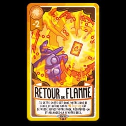 Carte de jeu intitulée Pêche miraculeuse, illustrée par un poisson fantastique sautant hors de l'eau, avec une valeur de -2 et un texte expliquant son effet dans le jeu.