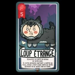 Carte de jeu représentant un hamster avec une serviette sur la tête dans un bain en bois. Le nom Ham Ham et une règle spéciale sont inscrits en bas de la carte sur fond blanc.
