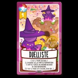 Carte à jouer Donjon & Procrastination "Blason Officiel" avec un sceau rouge, un gant tenant une carte, le chiffre 3, et un remerciement pour avoir rejoint l'aventure. Signée en haut à droite.