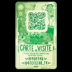 Carte de jeu Festival des Origines. Un personnage violet porte un chapeau de sorcier devant des confettis et des jetons dorés. Le texte indique un bonus basé sur les années d'existence du jeu.
