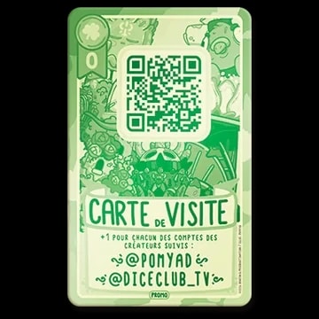 Carte de jeu Festival des Origines. Un personnage violet porte un chapeau de sorcier devant des confettis et des jetons dorés. Le texte indique un bonus basé sur les années d'existence du jeu.