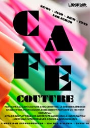 Affiche rose et violette annonçant un concert des Numaïches, avec notes de musique, cœurs, silhouettes et informations de réservation.