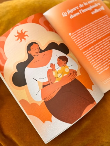Affiche pour l'événement HÉRITAGES à Nantes, illustrée avec des portraits colorés de personnes diverses, entourés de fleurs, annonçant des discussions, DJ sets, open mic et ateliers pour enfants.