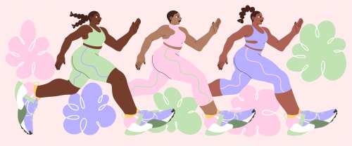 Affiche pour l'événement HÉRITAGES à Nantes, illustrée avec des portraits colorés de personnes diverses, entourés de fleurs, annonçant des discussions, DJ sets, open mic et ateliers pour enfants.